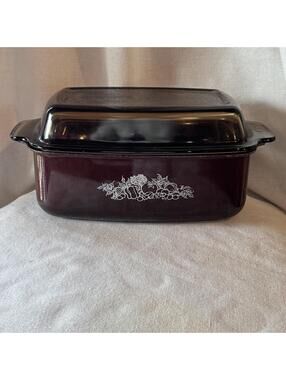 Vintage West Bend Autumn Harvest‎ Brown Crock Pot Glass Lid & Pot Only 4 Qt MCM